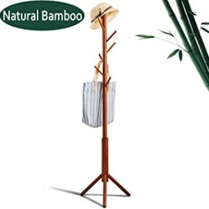 FILWH Premium Bamboo Coat Rack Tree with 8 Hooks