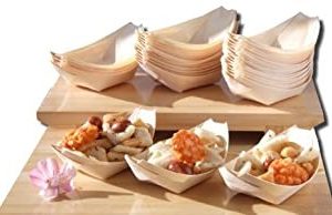 Bamboo Wooden Boat 200 Packs with 200 pcs