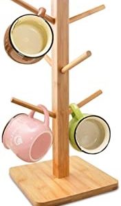 Cuteadoy Mug Rack Tree, Removable Bamboo