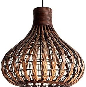 Bagood Natural Bamboo Chandelier DIY Wicker