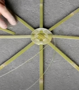 Thin sliced sheets of bamboo